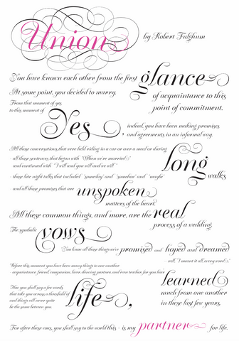 Union, Robert Fulghum typography poster 2