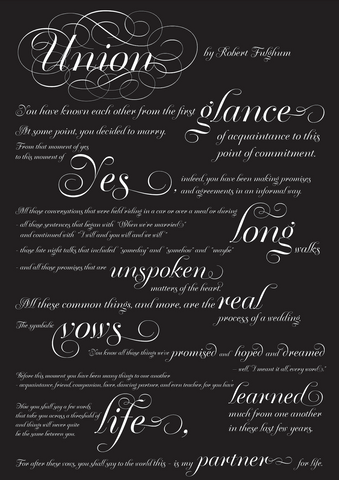 Union, Robert Fulghum typography poster 5